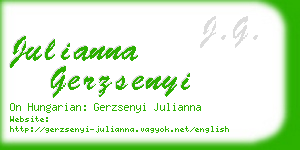 julianna gerzsenyi business card